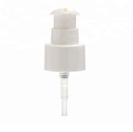 プラスチック化粧品のローション ポンプ、白の透明な帽子が付いている20/410詰め替え式のびんポンプ